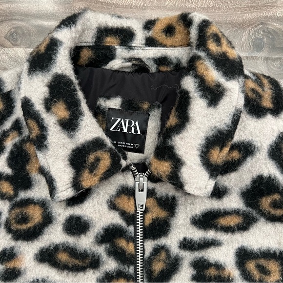 Zara Man Cheetah Print Zip Up Jacket - Picture 7 of 7